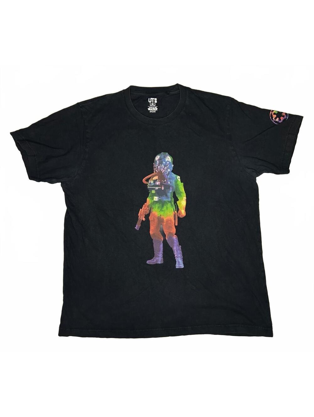 Uniqlo X Star Wars Black Tye Dye T-Shirt Mens XL